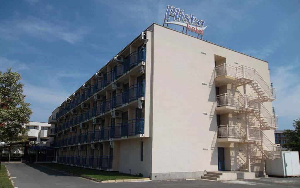 Фасада на хотел Плиска, Слънчев бряг